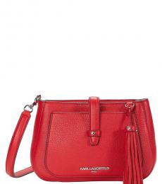 Karl Lagerfeld Crimson Bangle Medium Crossbody