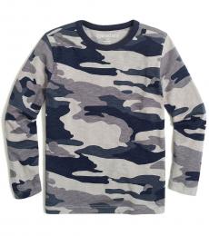 J.Crew Little Boys Slate Camo Long Sleeve T-Shirt