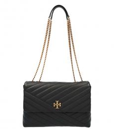 Tory Burch Black Kira Chevron Convertible Medium Shoulder Bag