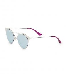 Silver Nebula Round Sunglasses