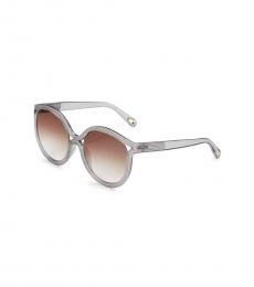 Chloe Brown Round Sunglasses