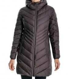 Dark Brown Packable Down Jacket