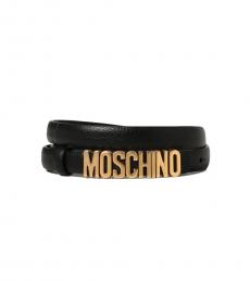 Moschino Black Gold Buckle Belt