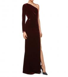 Philipp Plein Marron One shoulder Dress