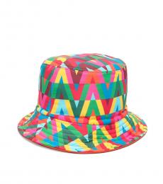 Valentino Garavani Multicolor Signature Optical Print Bucket Hat
