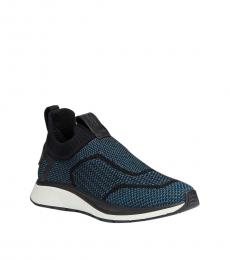 Zegna Dark Blue Slip On Sneakers