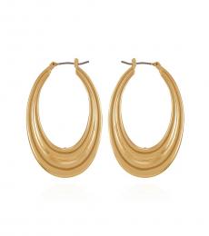 Vince Camuto Golden Oval Hoop Earrings