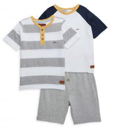 7 For All Mankind 3 Piece T-Shirts/Shorts Set (Little Boys)