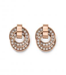 Michael Kors Rose Gold Double Interlocking Earrings