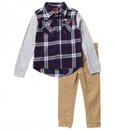 7 For All Mankind 2 Piece Shirt/Pants Set (Little Boys)