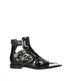 Alexander McQueen Black Multi Strap Ankle Boots