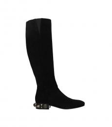Black Suede Tall Boots