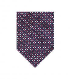 Ted Baker Navy Alternating Dot Pattern Silk Tie