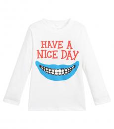 Stella McCartney Little Girls White Graphic T-Shirt
