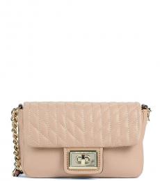 Karl Lagerfeld Almond Quilted Mini Crossbody