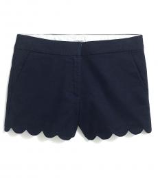 J.Crew Little Girls Navy Scalloped Hem Short