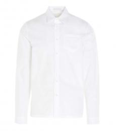 White Compact Poplin Shirt