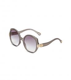 Chloe Grey Round Butterfly Sunglasses