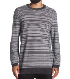 Michael Kors Dark Grey Links Striped Crew Neck Sweater