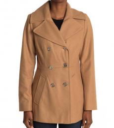 Light Brown Wool Blend Coat