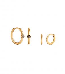 Coach Golden Huggie Earrings Set