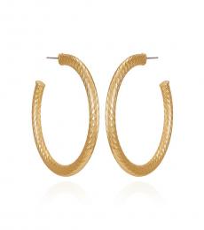 Vince Camuto Golden Textured Hoop Earrings