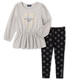 Calvin Klein 2 Piece Tunic/Leggings Set (Baby Girls)