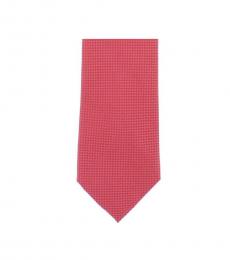 Pink Timeless  Geo Slim Silk Tie