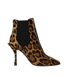Dolce & Gabbana Leopard Print Ankle Booties