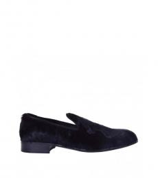 Black Fur Loafers
