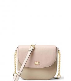 Michael Kors Oat Color Block Half Dome Small Crossbody