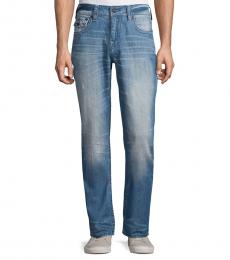 True Religion Light Blue Ricky Straight Leg Jeans