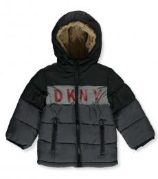 DKNY Baby Boys Charcoal Black Parka Jacket