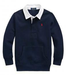 Ralph Lauren Little Boys Cruise Navy Rugby Sweatshirt