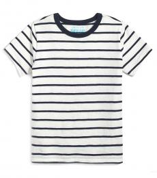 Girls Ivory Classic Stripe T-Shirt