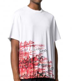 White Printed Crew-Neck T-Shirt