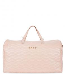 DKNY Light Pink Quilted Barrel Large Duffle Bag