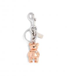 Rose Gold Teddy Bear Key Charm