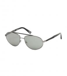 Shiny Metal Smoke Sunglasses