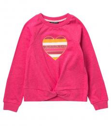 Calvin Klein Girls Pink Tie Front Sweatshirt