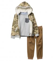 7 For All Mankind 3 Piece Hoodie/T-Shirt/Pants Set (Little Boys)