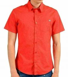 Versace Jeans Couture Red Slim Short Sleeve Casual Shirt