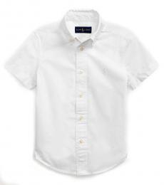 Ralph Lauren Little Boys White Poplin Shirt