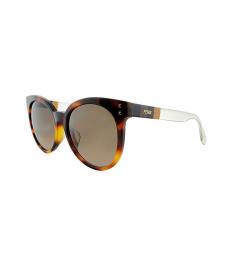Fendi Havana-Brown Gradient Cat Eye Sunglasses