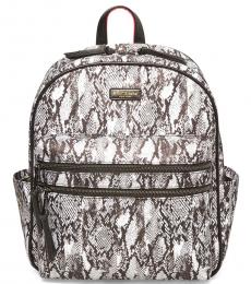 Betsey Johnson Black White Gone Wild Large Backpack
