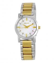 Silver Gold Two Tone Watch