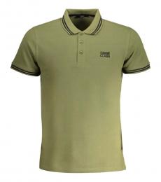 Cavalli Class Green Embroidered Logo Polo