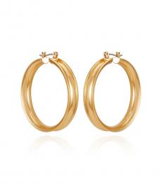 Vince Camuto Golden Textured Hoop Earrings