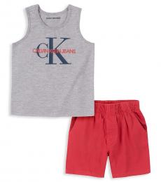 Calvin Klein 2 Piece Tank Top/Shorts Set (Little Boys)