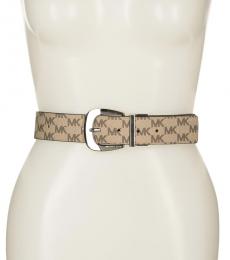Michael Kors Natural-Black Reversible Logo Belt